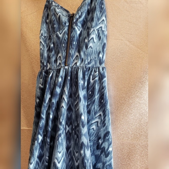 Aeropostale Blue Tie Dye Print Zipper Dress XS - Picture 4 of 8